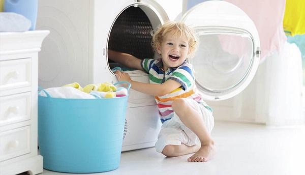 راهنمای شستن لباس کودک در ماشین لباسشویی ال جی