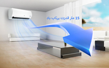 قدرت باددهی کولر گازی ال جی