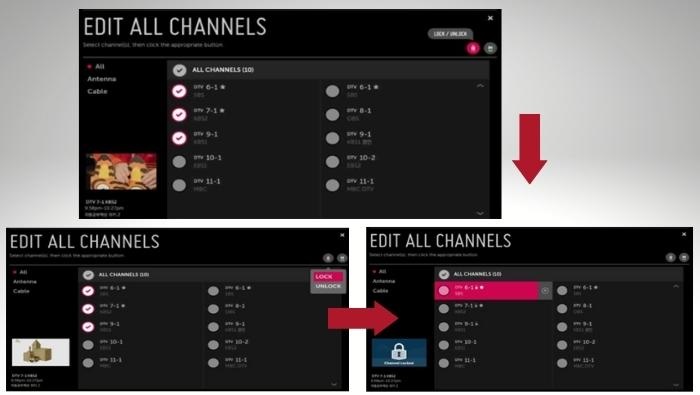 روش قفل کردن کانال تلویزیون ال جی